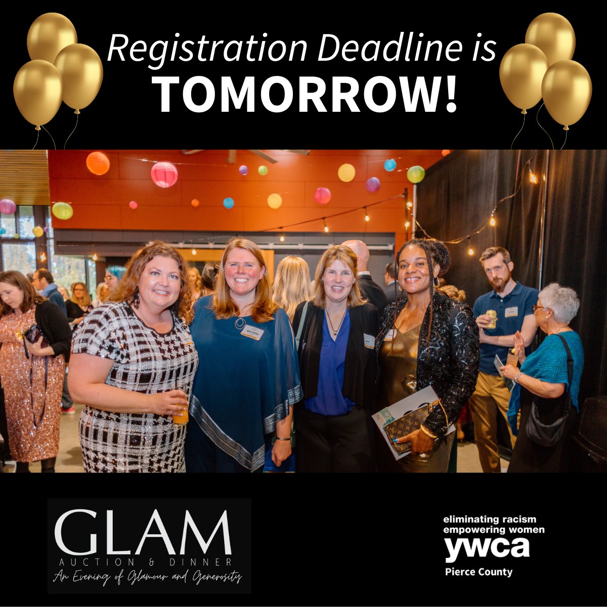 ⚠️Register now before it's too late and secure your spot at GLAM! Don't miss out on this opportunity to join our network of like-minded individuals and support the work of YWCA Pierce County.
👉Get your tickets: ywcapc.ejoinme.org/glam.
#GLAM #register #jointhecelebration