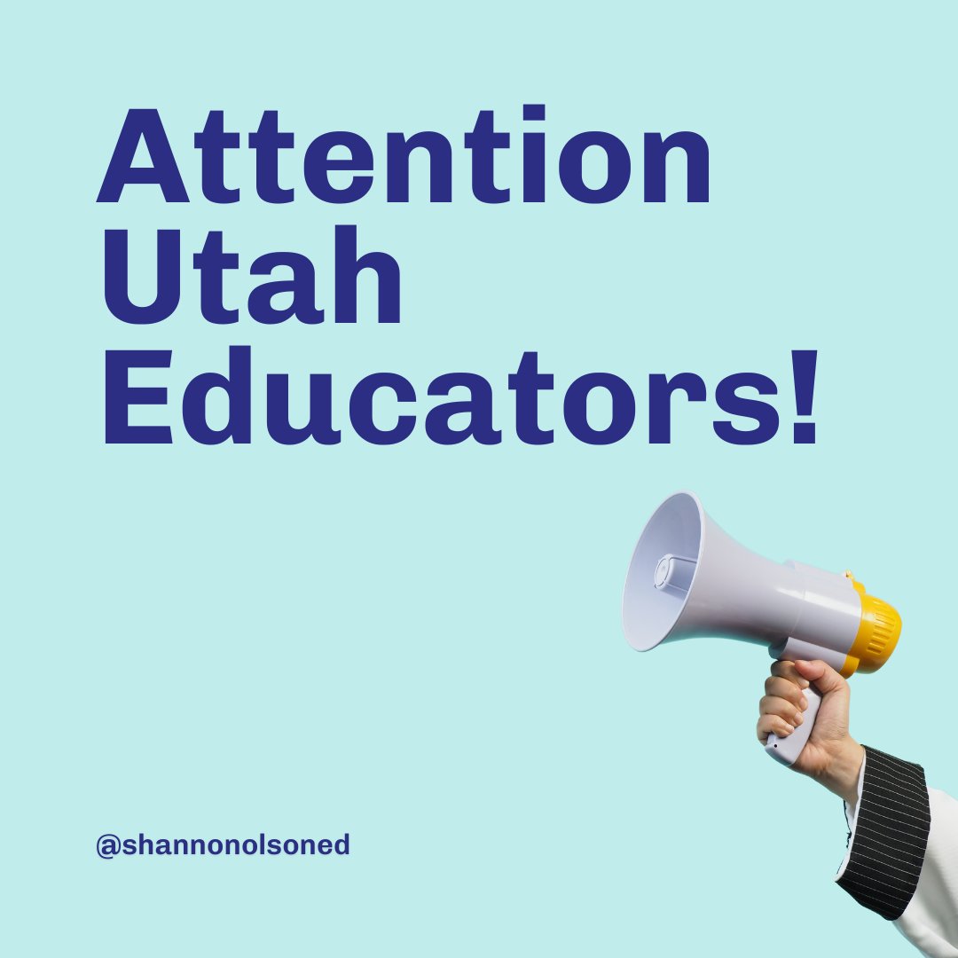 Attention Utah Educators! The Utah STEM Action Center Professional Learning Grant in OPEN! Learn more about this amazing opportunity to bring high-quality Professional Learning Sessions and Workshops to your school or district!

Learn more: shannonolson.com/grant