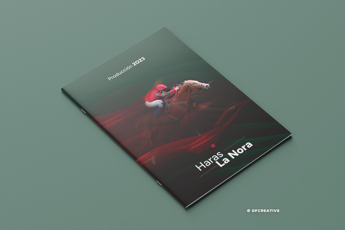 dfcreative's tweet image. Arte de tapa y contratapa para el Haras La Nora, para su producción 2023.
También se presentó una alternativa en color verde como tono principal.