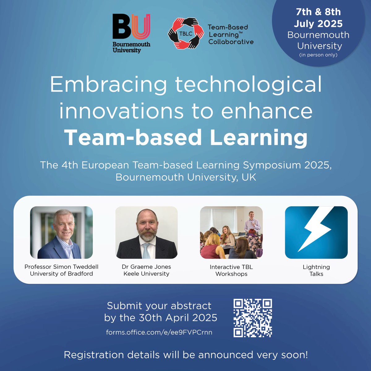 Jonny Branney (@jonnybranney) on Twitter photo Join us for the premier European conference on Team-based Learning <a href="/bournemouthuni/">Bournemouth Uni</a>! Accepting abstracts now! All TBL work will be considered and we especially welcome abstracts that have a technology enhanced learning focus. Looking forward to receiving your contribution! Join us for the premier European conference on Team-based Learning <a href="/bournemouthuni/">Bournemouth Uni</a>! Accepting abstracts now! All TBL work will be considered and we especially welcome abstracts that have a technology enhanced learning focus. Looking forward to receiving your contribution!