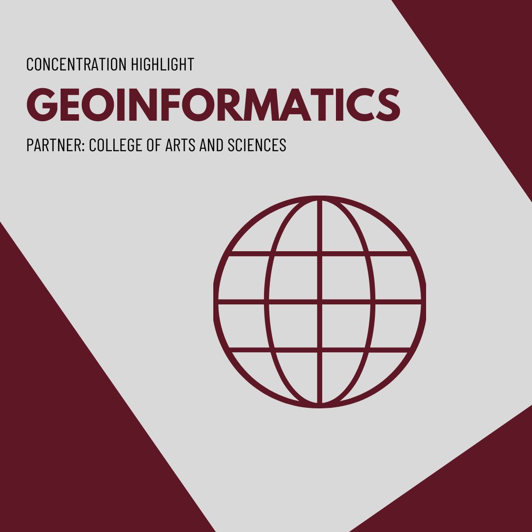 MsStateDataSci's tweet image. For this week's Covering the Concentrations, we are highlighting the Geoinformatics Concentration! This is partnered with the College of Arts and Sciences.
To find out more, visit dsci.msstate.edu