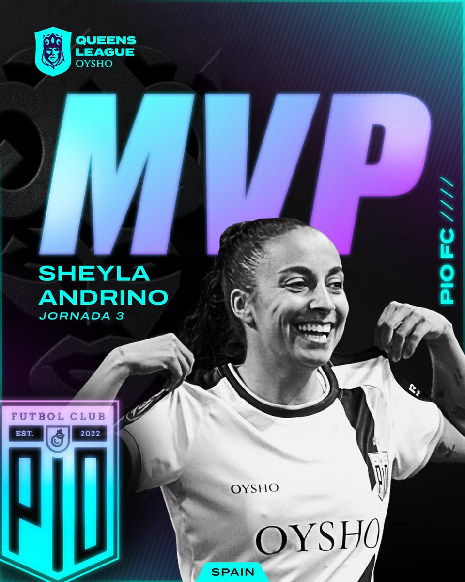 Queens League Oysho Spain (@queensleague) on Twitter photo 👑 La MVP de la Jornada 3 es... ¡<a href="/Sheylaandrino15/">Sheyla Andrino Escribano</a>!
👏 ¡Enhorabuena, crack!
#QueensLeague #Oysho 👑 La MVP de la Jornada 3 es... ¡<a href="/Sheylaandrino15/">Sheyla Andrino Escribano</a>!
👏 ¡Enhorabuena, crack!
#QueensLeague #Oysho