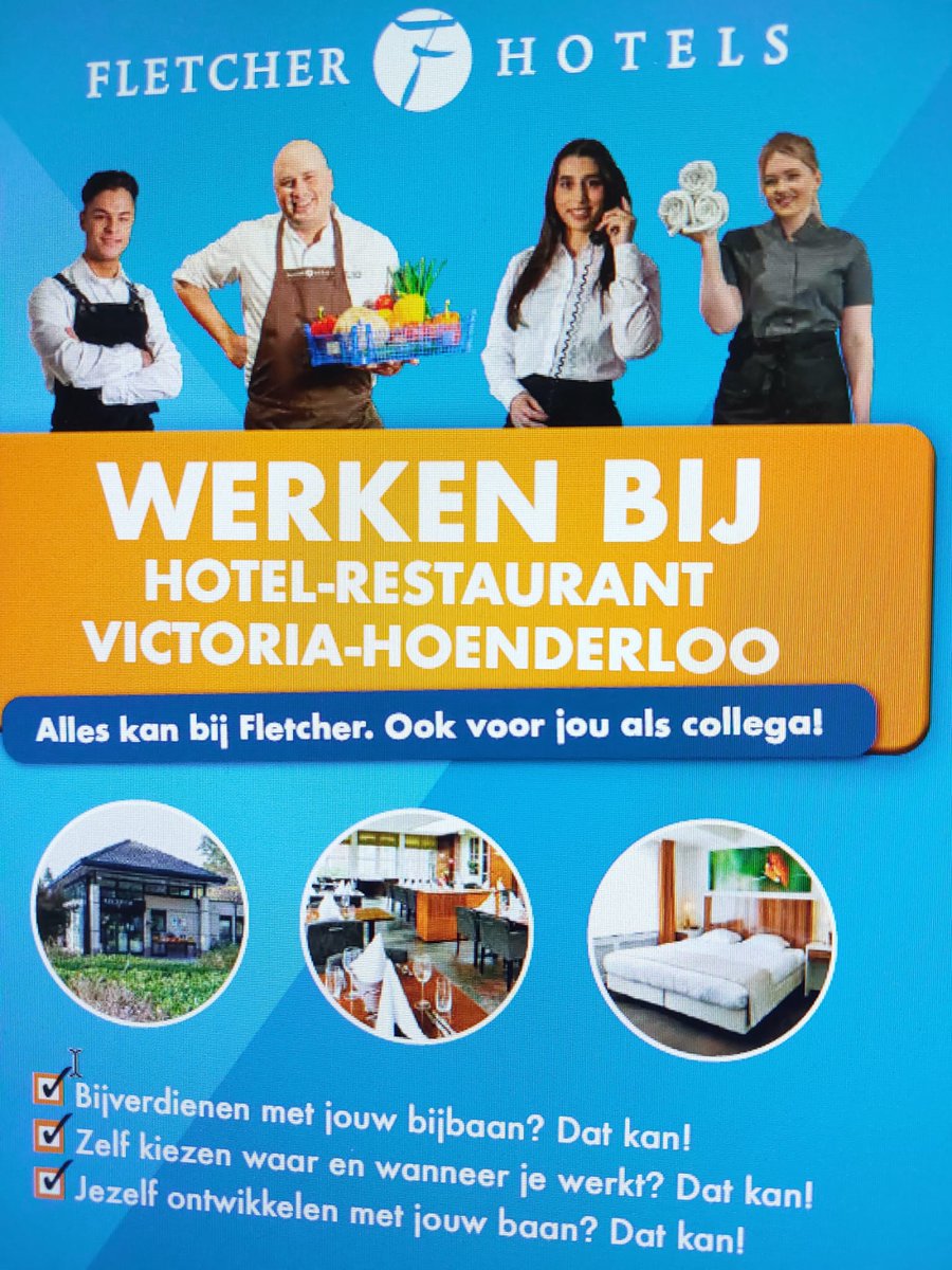 Ben jij klaar voor een nieuwe uitdaging in het team van Fletcher Hotel-Restaurant Victoria in #Hoenderloo?

𝐕𝐚𝐜𝐚𝐭𝐮𝐫𝐞𝐬: bit.ly/werkenbijvicto…

#vacature #baan #hotel #restaurant #veluwe #apeldoorn #arnhem #werkenopdeveluwe #hotelhoenderloo #hotelvictoria #bijbaan #job