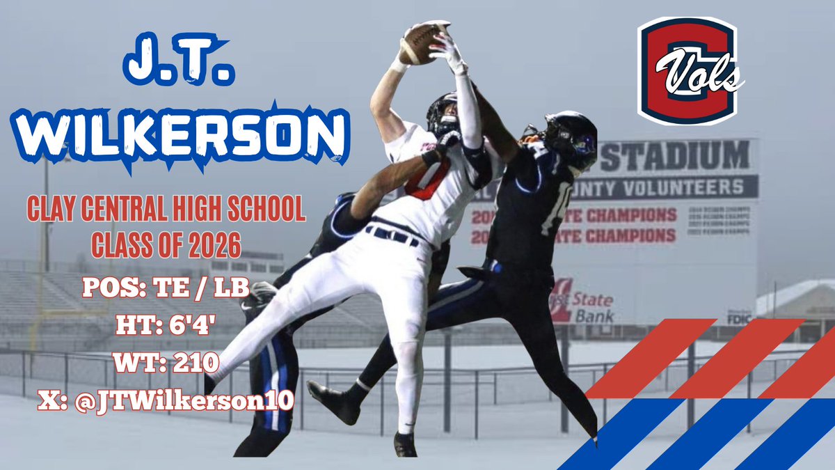 ClayVolsRecruiting (@clayvols) on Twitter photo <a href="/JTWilkerson10/">J.T. Wilkerson</a> is a C/O 26 STUD!! His recruiting is on fire and should explode over the next several months. High IQ, freak athlete and relentless worker! Recruiters better get on him quickly!!! <a href="/JTWilkerson10/">J.T. Wilkerson</a> is a C/O 26 STUD!! His recruiting is on fire and should explode over the next several months. High IQ, freak athlete and relentless worker! Recruiters better get on him quickly!!!