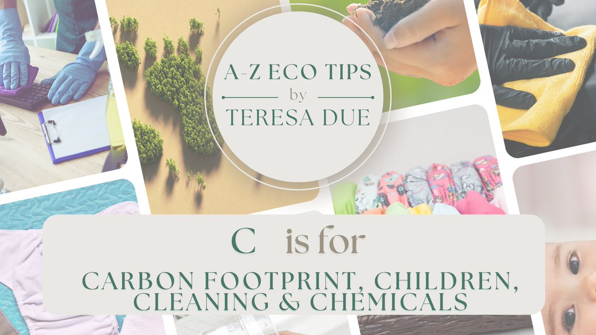 This week we are diving into environmental topics that are to do with the letter C, including #carbonfootprint, children, cleaning &amp; chemicals. Check out Teresa's A-Z Eco Tips: ecoshowandtell.org/a-z-eco-tips-b…