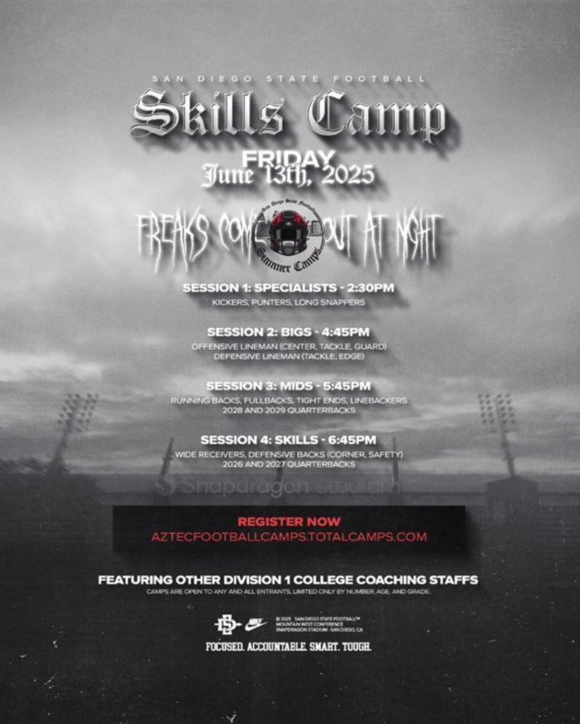 Drew_Almquist's tweet image. Thanks for the camp invite! @AztecRecruits