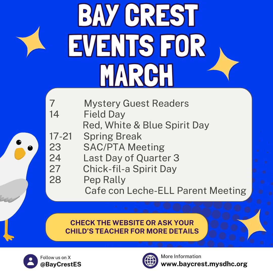 Who's ready for a fun filled month?  #BestAtBayCrest
