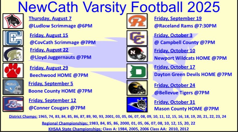 2025 Football Schedule
