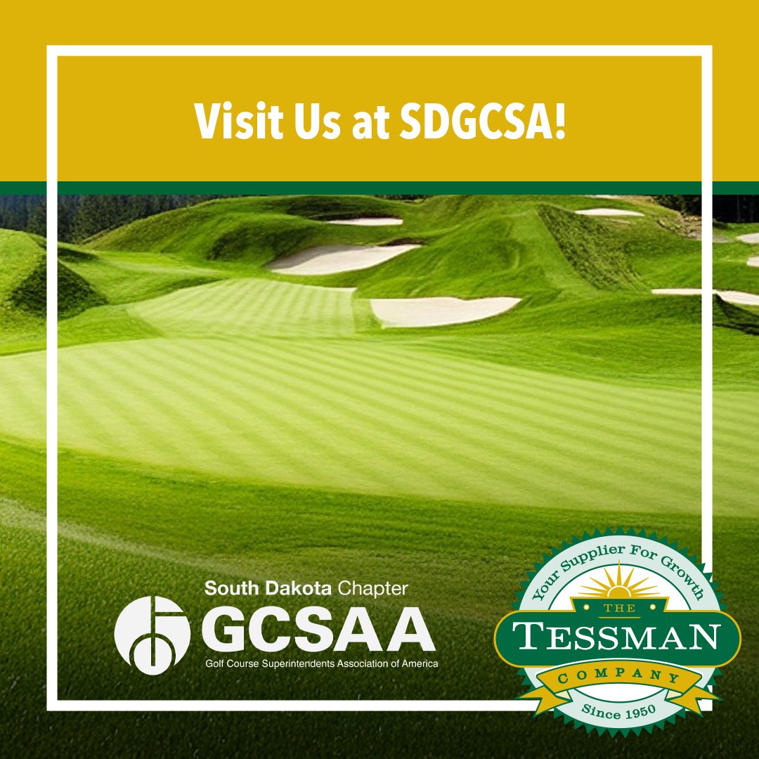 The Tessman Company will be exhibiting at SDGCSA

South Dakota Golf Course Superintendents Association of America

41st Annual Conference &amp; Show

March 2 – 5 2025

Learn more about the show sdgcsa.org/event-6009537