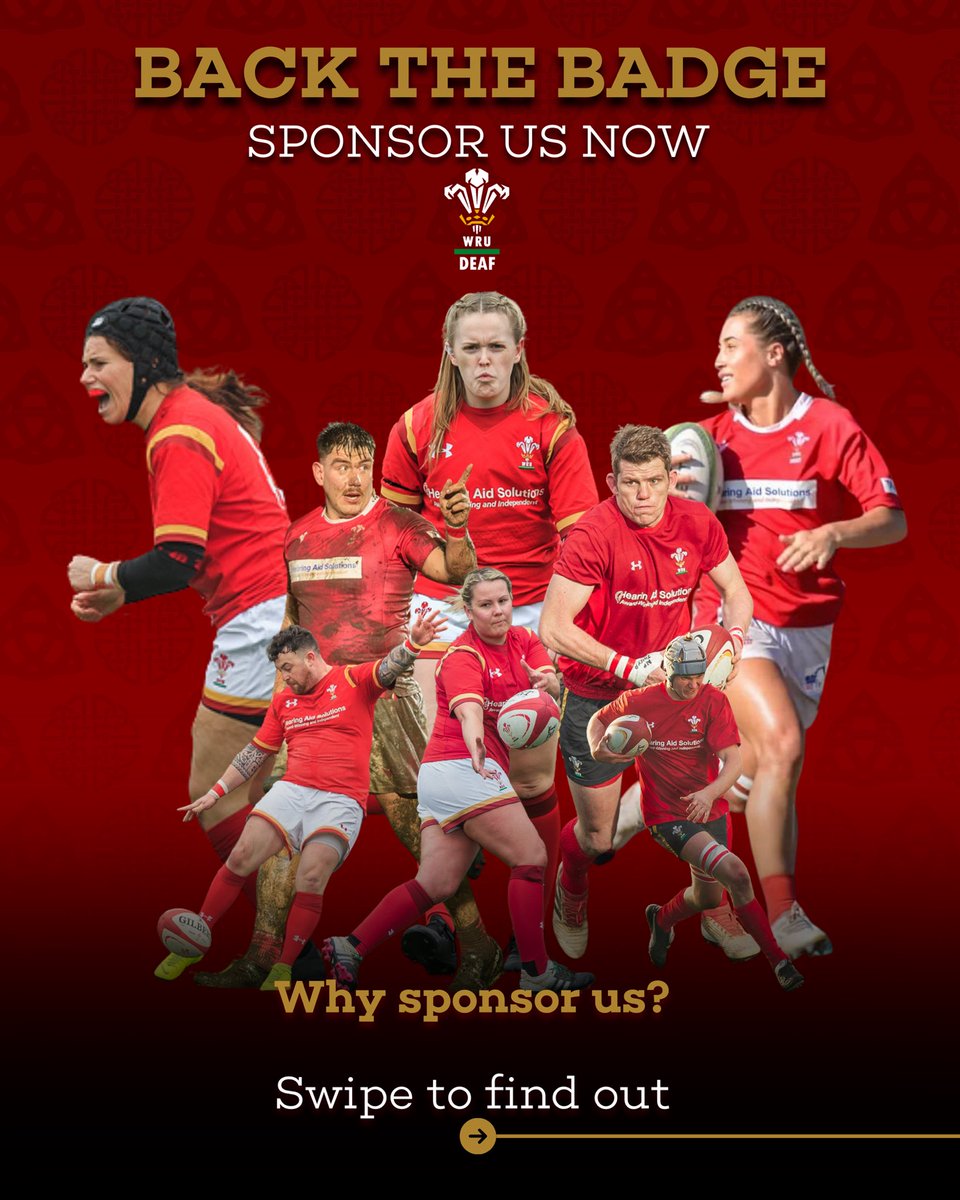 WRU Deaf (@walesdeafrugby) on Twitter photo We’re on the hunt for sponsors to help us grow, compete, and inspire the next generation of deaf rugby players!
#WalesDeafRugby | #NoBarriers | #DeafRugby | #DeafSport | #DeafCommunity | #Sponsorship | #SponsorUs | #SupportInclusivity
✍️ <a href="/edit7_media/">Edit 7 Media</a>
📸 <a href="/Sparryphoto/">Sian Parry</a> We’re on the hunt for sponsors to help us grow, compete, and inspire the next generation of deaf rugby players!
#WalesDeafRugby | #NoBarriers | #DeafRugby | #DeafSport | #DeafCommunity | #Sponsorship | #SponsorUs | #SupportInclusivity
✍️ <a href="/edit7_media/">Edit 7 Media</a>
📸 <a href="/Sparryphoto/">Sian Parry</a>