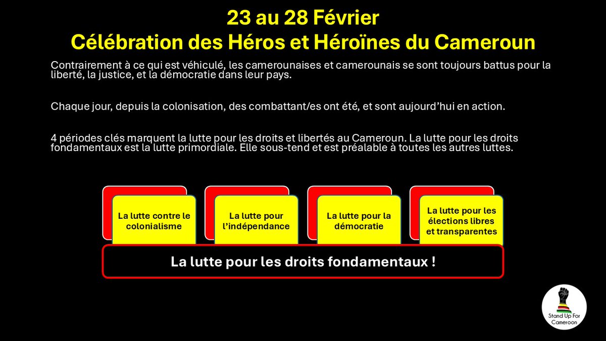 KahWalla's tweet photo. Pour ajouter une dimension historique, @Stand4Cameroon a tweeter le thread suivant la semaine dernière. 

De 1884 à ce jour, des héros et héroïnes qui ont fait jusqu'au sacrifice suprême pour la nation. https://t.co/RCMXqACQdS