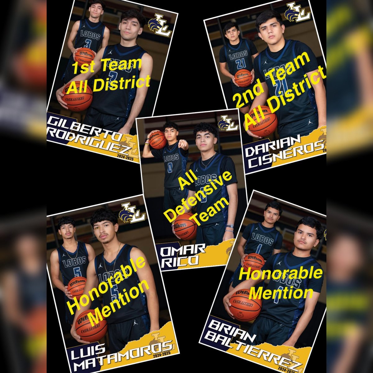 LHSLopezLobos's tweet photo. 🏀 Congratulations to our #LopezLobos Boys Varsity #Basketball Team!
We’re incredibly proud of our Lobos for earning well-deserved recognition in District 32-5A! Their dedication and effort continue to inspire us all. Way to go guys! 🌟🐺🏀
Shoutout to our outstanding players: https://t.co/VpskCzSGqy