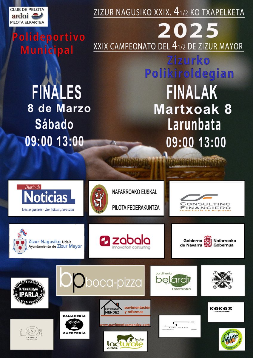 ¿Te lo vas a perder? Galduko duzu?
 #zizur #Navarra #pelotavasca #eskuzbanaka #ardoi