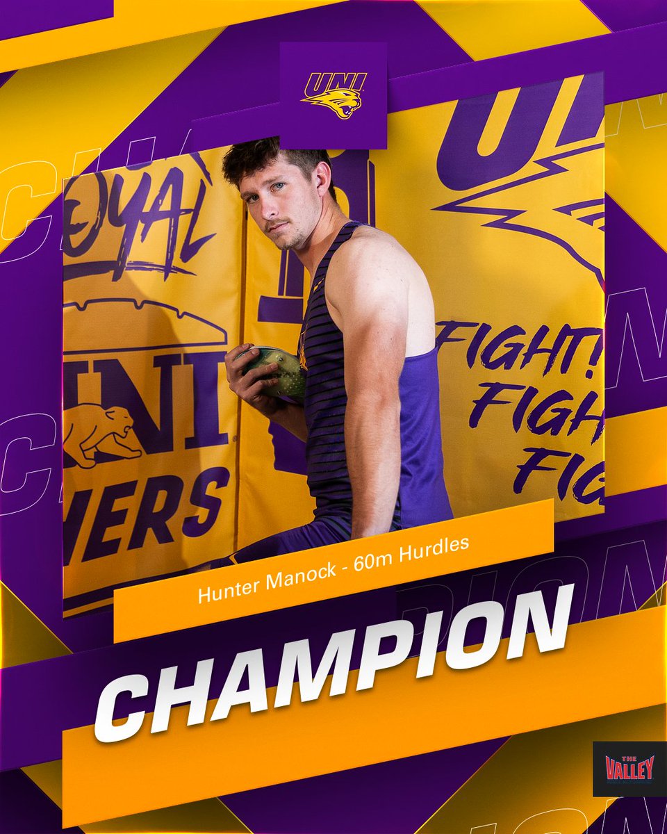 Hunter Manock is your 2025 MVC indoor champion in the 60-meter hurdles! 🥇 

#EverLoyal #1UNI