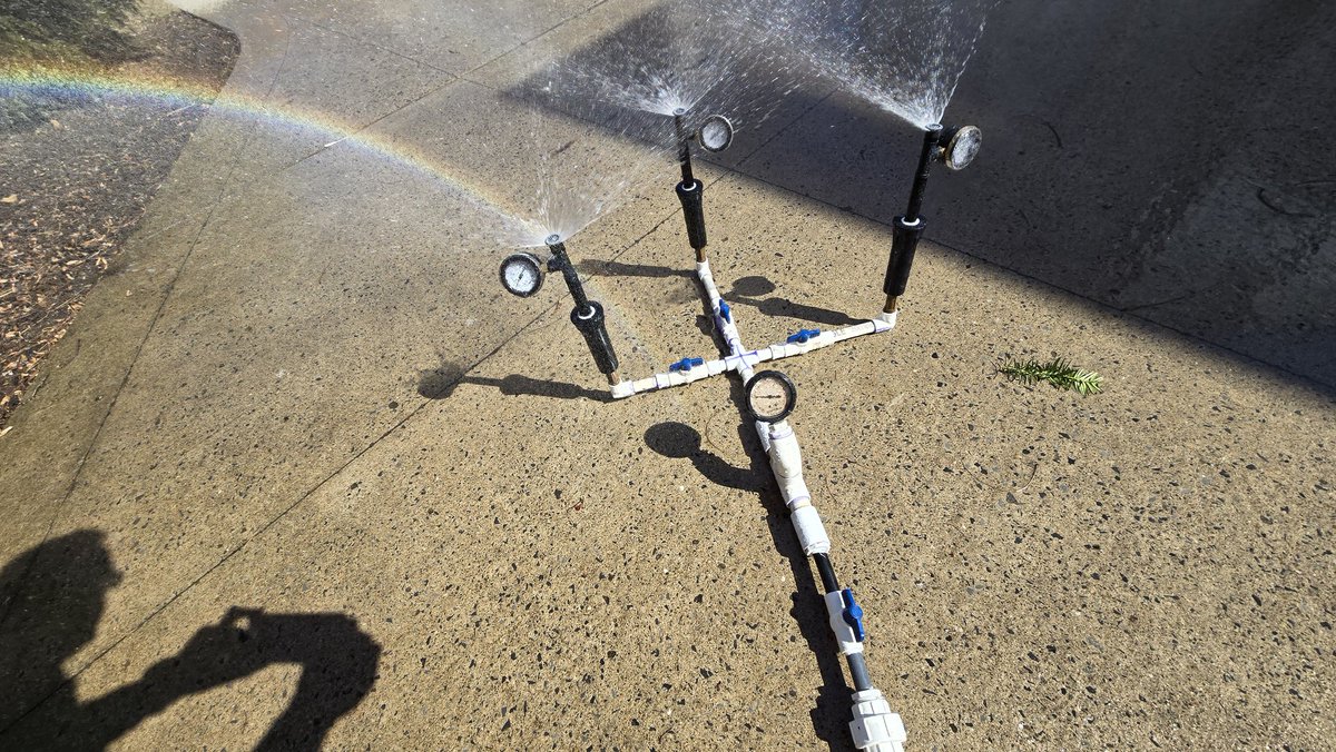 Teaching dynamic hydraulics today...do you know your flows, pipe capacities and friction losses? Good stuff...
#psuirrigation 
#psuturf 
#psuplantscience