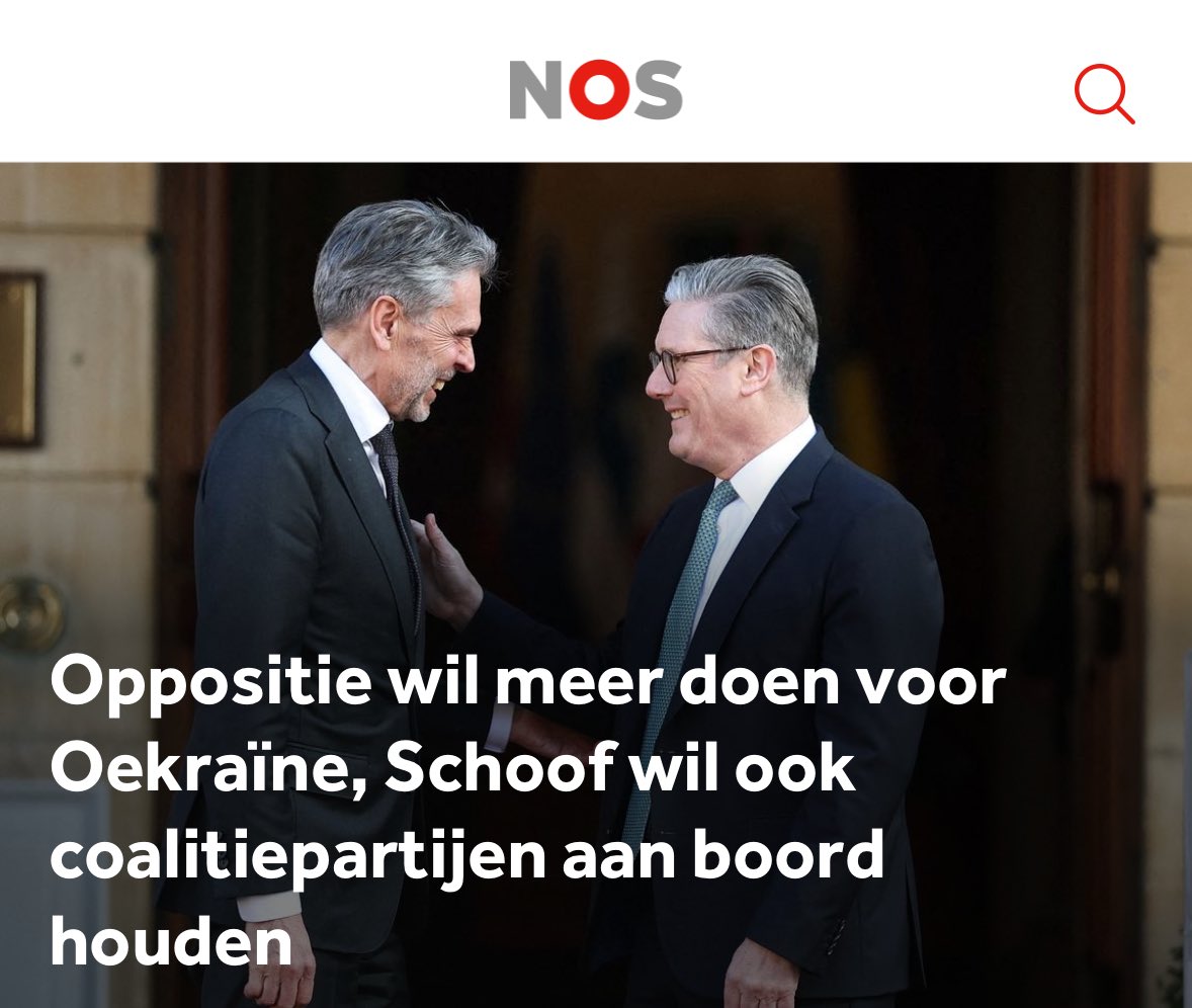 Een grote meerderheid in Nederland en in de Tweede Kamer wil meer steun voor Oekraïne en meer investeren in onze veiligheid.

Maar het kabinet wil de PVV en Trump tevreden houden.

In crisistijd ga je niet eindeloos vergaderen, maar toon je leiderschap. Kabinet, doe wat nodig is!