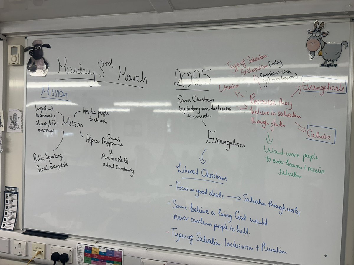 JFAdamRE's tweet photo. Been a while since I’ve tweeted about what I’m doing in the classroom. So here was today’s lesson with Y10 on mission, evangelism and new forms of church. Loved being able to link it to a level sociology as well #SocBiS @OCR_RS https://t.co/HxTsLKWYHA