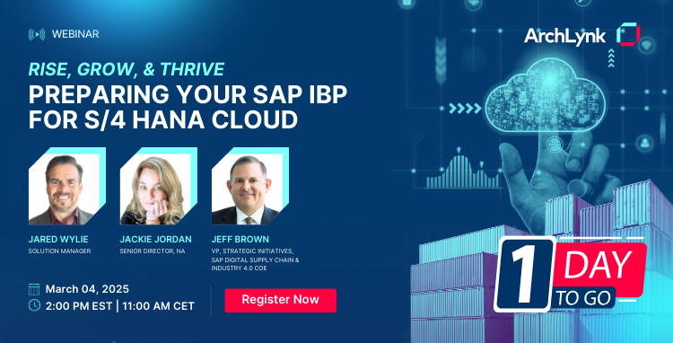 SAP IBP &amp; S/4HANA Cloud – Key for Trade &amp; Supply Chain!
Join <a href="/SAP/">SAP</a> &amp; ArchLynk tomorrow, March 4th, to explore:
✔️ SAP IBP’s role in S/4HANA Cloud
✔️ Migration tips for trade &amp; compliance
✔️ Supply chain efficiency
March 4 | 2 PM EST | 11 AM CET
hubs.li/Q0392l0x0
@jaredwylie1