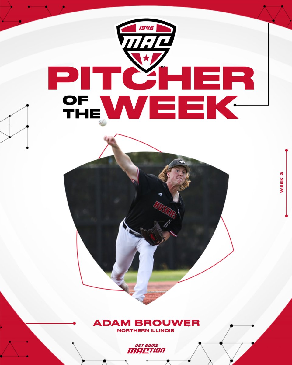 MACtion (@macsports) on Twitter photo ⚾️ Pitcher of the Week ⚾️
<a href="/AdamBrouwer2/">Adam Brouwer</a> became the first Huskie in almost 12 years to have at least 12 strikeouts in a game, punching out 13 SIUE Cougars in six innings as NIU came back to take game one of Friday's doubleheader 5-4. Brouwer allowed two unearned runs on four hits ⚾️ Pitcher of the Week ⚾️
<a href="/AdamBrouwer2/">Adam Brouwer</a> became the first Huskie in almost 12 years to have at least 12 strikeouts in a game, punching out 13 SIUE Cougars in six innings as NIU came back to take game one of Friday's doubleheader 5-4. Brouwer allowed two unearned runs on four hits