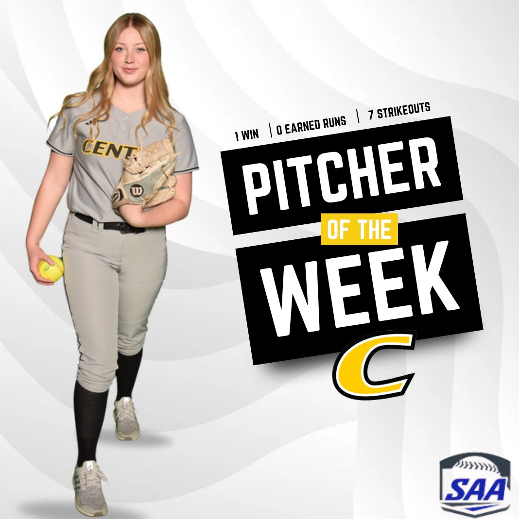 Congrats to freshman Kennedy Caudill, for her first ever SAA weekly honor! 🥎🦅 #RISEUP