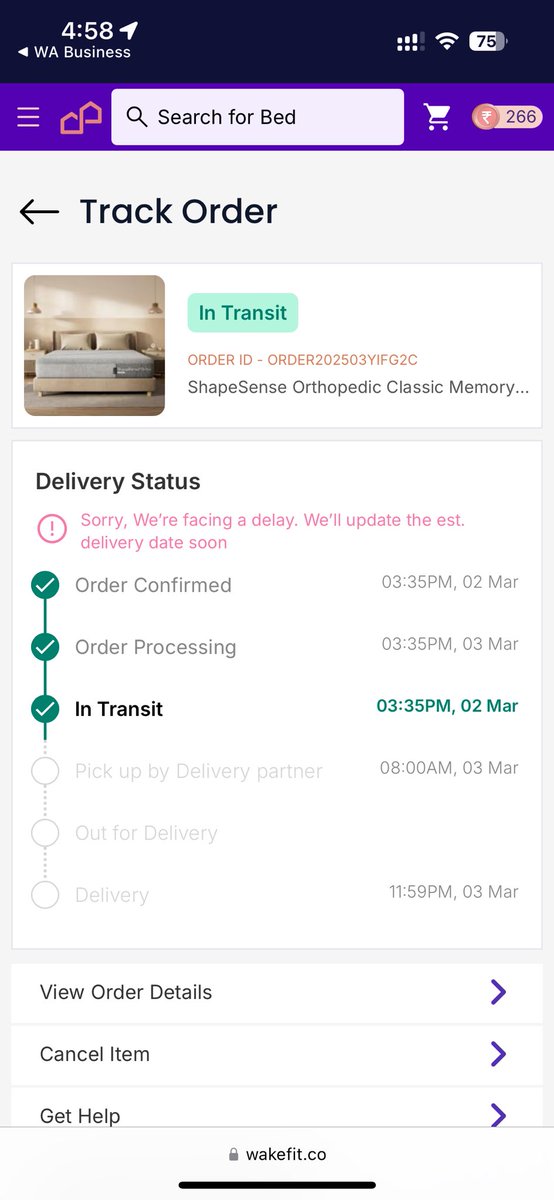 rahul08rc's tweet photo. @WakefitCo @SupportWakefit  On 2nd of March I ordered a mattress from @WakefitCo and I was promised to get it delivered on I.e 3rd of March. But till now I didn’t get my mattress. Why this delay??? 
Why fake promise from @WakefitCo . https://t.co/ET17l4mGwW