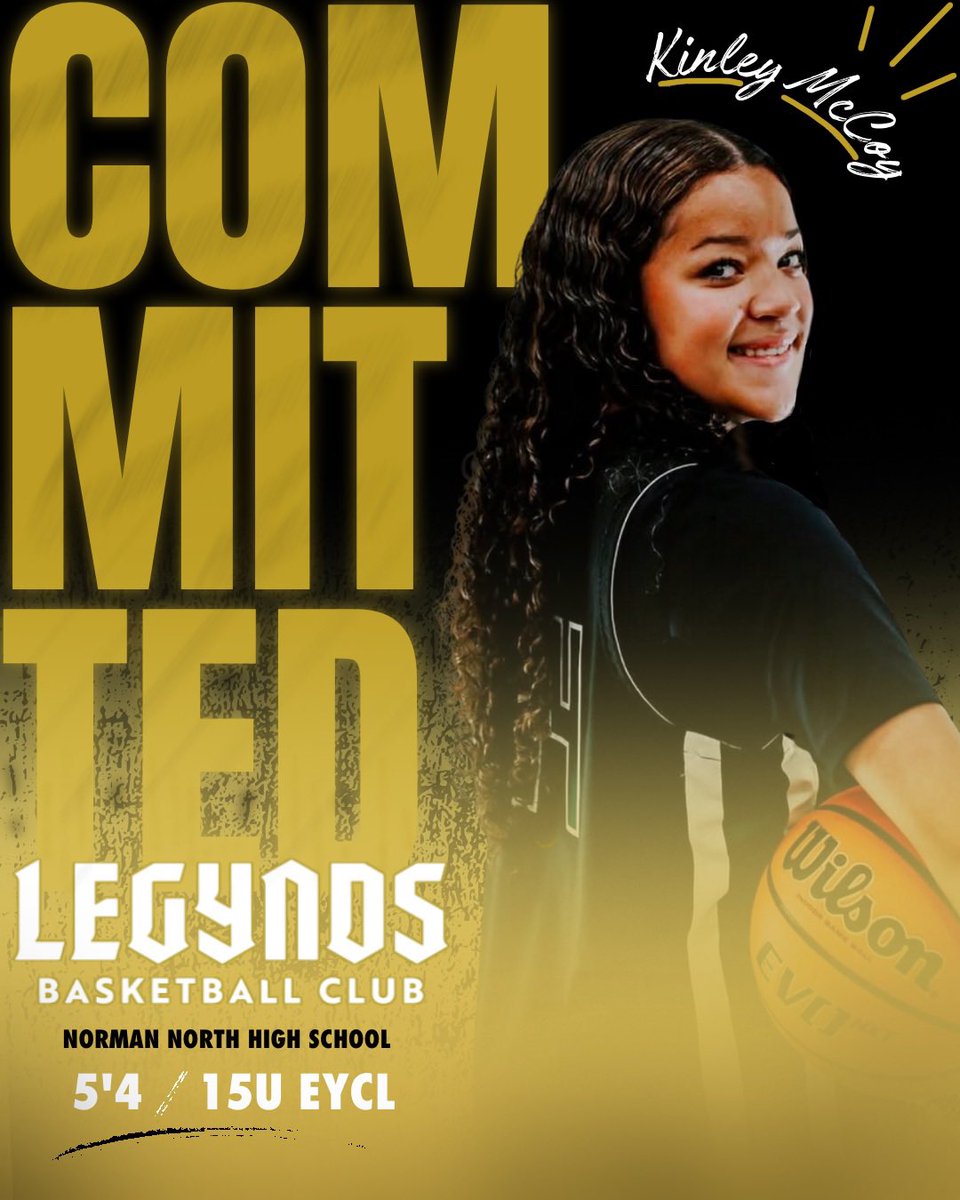 Welcome Kinley McCoy to the LEGYNDS family!

The 5’4” freshman from Norman North has earned major varsity minutes in 6A. Elite IQ, lockdown defender, and knockdown shooter. She impacts the game at both guard spots. <a href="/KinleyMcCoy3/">Kinley</a> 

A true winner!

#Committed #Legynds #BeLegendary