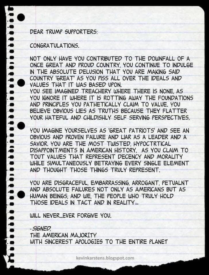 JamesTate121's tweet image. Fuck you Trump supporters.