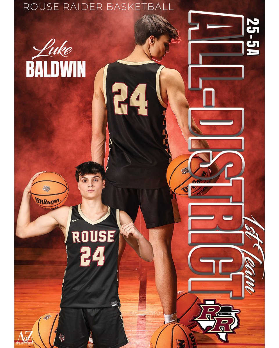 Congratulations to <a href="/RouseBasketball/">Rouse Basketball</a>  Luke Baldwin on being named 1st Team All-District 25-5A
<a href="/CoachKrause/">Shane Krause</a> <a href="/CoachSainz/">Robert Sainz</a>