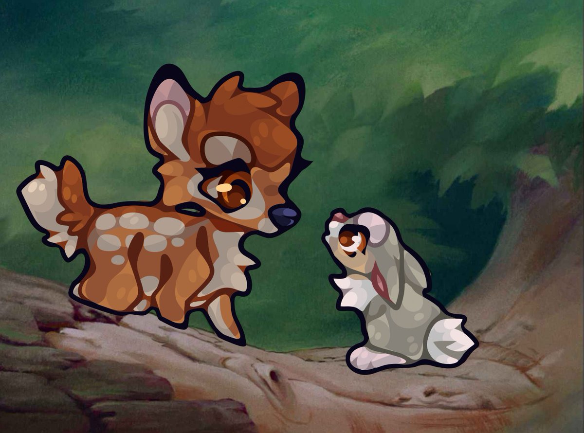 bambi and thumper draw over!!