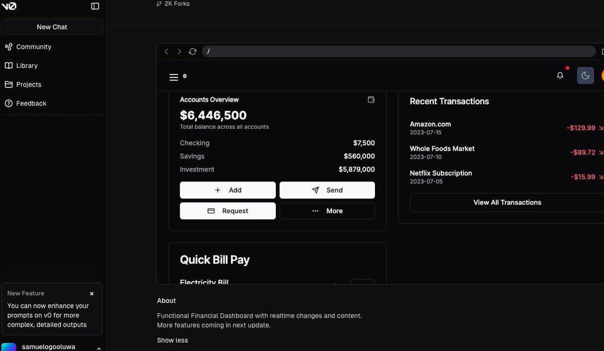 MidetechSoln's tweet image. v0.dev AI
