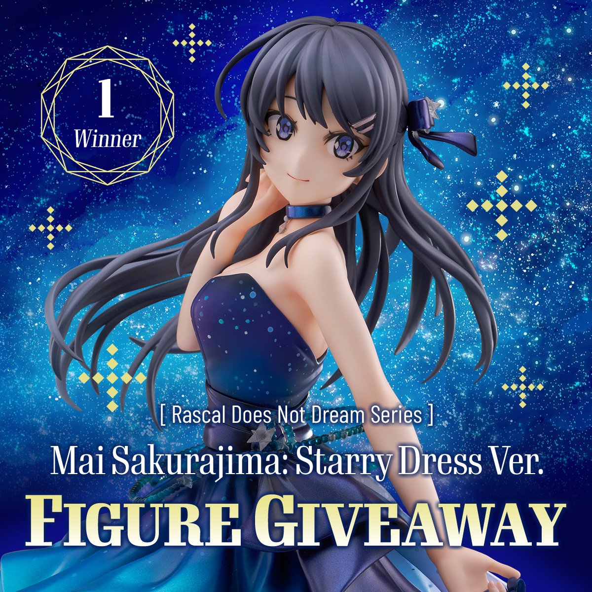 TokyoOtakuMode's tweet image. 🌟🌌Scale Figure Giveaway👗🌟

It could be your chance to win this stellar Mai Sakurajima: Starry Dress figure by eStream!

⚠️ How to Enter
➡️ Follow @TokyoOtakuMode &amp;amp; Repost

🔻Pre-order Info &amp;amp; Pics🔻
otakumode.com/fb/ivB

🗓️ #Giveaway ends Mar. 11, 2025 (PST)