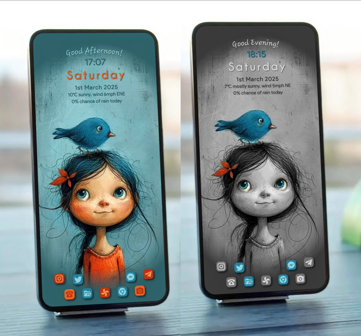 MHW (@malhwarwick) on Twitter photo My latest theme - wallpaper changes for Day & Night:
Bluebird: Day & Night…
KLWP Pro preset, two screens
Nova Launcher #WithNova
Walls from Pinterest pin.it/1O0RTCNF4
pin.it/4jXZftehH
HS template by GhostKiller <a href="/GhostGMB0/">GhostKiller👻</a>
KLWP Theme: bit.ly/43kAJrK My latest theme - wallpaper changes for Day & Night:
Bluebird: Day & Night…
KLWP Pro preset, two screens
Nova Launcher #WithNova
Walls from Pinterest pin.it/1O0RTCNF4
pin.it/4jXZftehH
HS template by GhostKiller <a href="/GhostGMB0/">GhostKiller👻</a>
KLWP Theme: bit.ly/43kAJrK