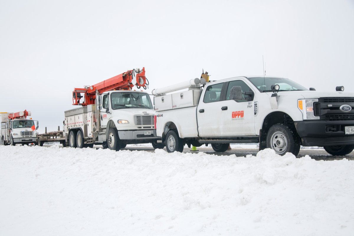 High winds, snow &amp; freezing temperatures are expected Tuesday into Wednesday. While we power through many storms without incident—snow, ice &amp; wind can lead to power outages. 

To report an outage: 
💻 Visit OPPD.com
📞 Call 1-800-554-6773
📲 Use the OPPDconnect app