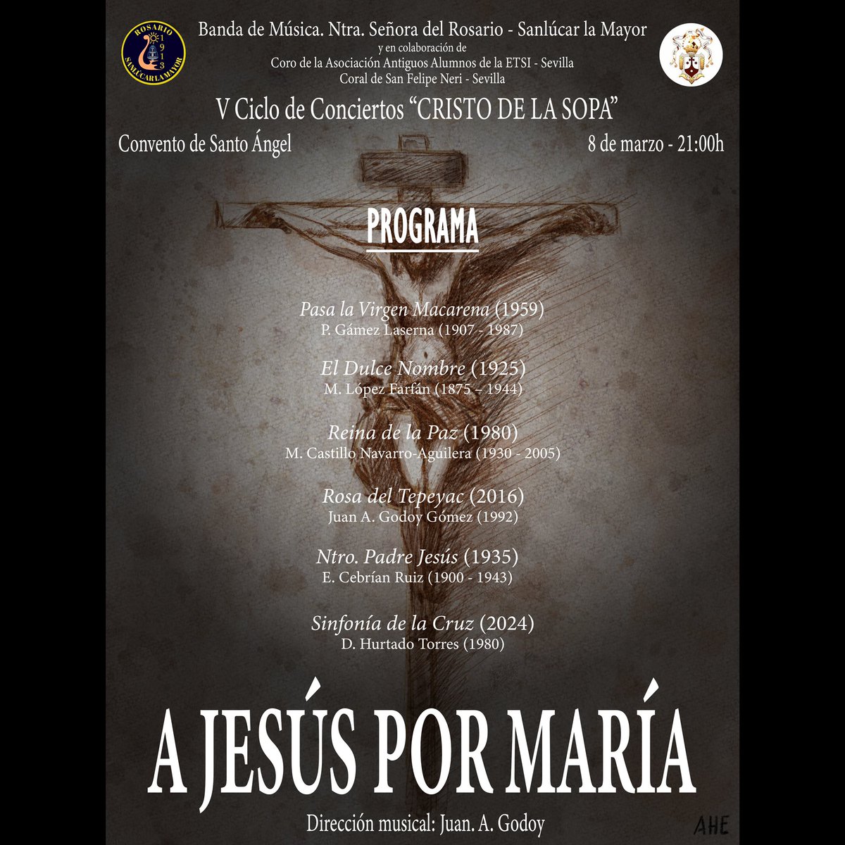 Juan Antonio Godoy (@juanangg) on Twitter photo 👀 Ojo al dato‼️
Abrumador programa el que plantea la <a href="/BandadelRosario/">𝐁.𝐌. 𝐃𝐄𝐋 𝐑𝐎𝐒𝐀𝐑𝐈𝐎</a> para el #VCiclo de #conciertos #CristoDeLaSopa de <a href="/apdesamparados/">Agrupación Desamparados Santo Ángel</a>.
Arduo trabajo el que llevamos haciendo desde el pasado enero para ponerlo en escena. Orgullosísimo de mis músicos y de su compromiso.
❤️❤️ 👀 Ojo al dato‼️
Abrumador programa el que plantea la <a href="/BandadelRosario/">𝐁.𝐌. 𝐃𝐄𝐋 𝐑𝐎𝐒𝐀𝐑𝐈𝐎</a> para el #VCiclo de #conciertos #CristoDeLaSopa de <a href="/apdesamparados/">Agrupación Desamparados Santo Ángel</a>.
Arduo trabajo el que llevamos haciendo desde el pasado enero para ponerlo en escena. Orgullosísimo de mis músicos y de su compromiso.
❤️❤️