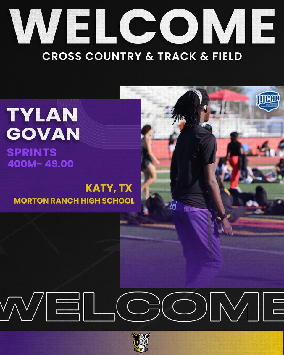 We would like to welcome Tylan Govan, the 12th addition to the 2025 mens class. Tylan comes from Katy, Texas where he competes in the sprint and relay events. Welcome Tylan!!