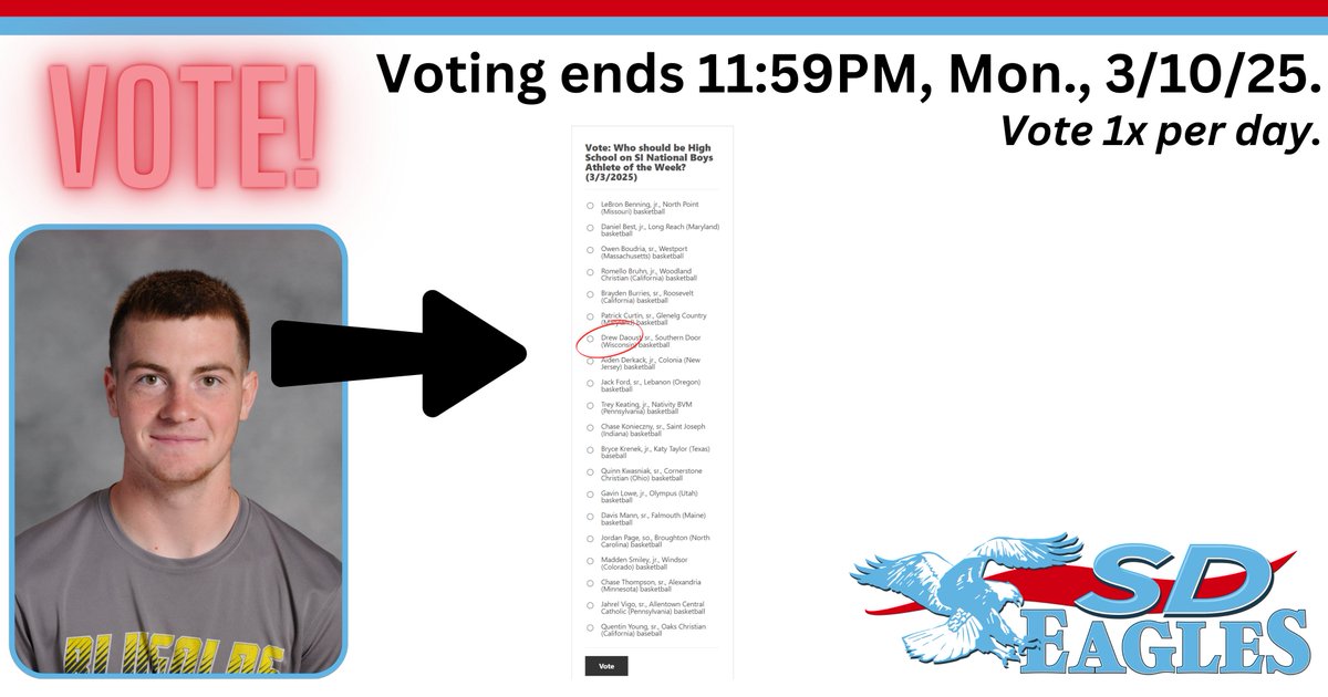 📷📷 VOTE, Drew Daoust! si.com/high-school/na…  #SDEagleStrong