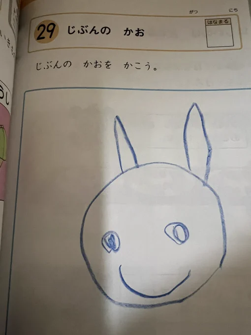 息子がくもんの質問の、生まれ変わったらなにになりたい?にうさぎって書いてて確かにいつもうさぎ描いてるけどそんなに?!って知らなかったし、いつかうさぎの絵本作ったりしたいなと思った。 