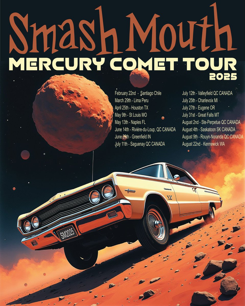 Announcing the MERCURY COMET TOUR-25💫🌔Stay tuned for more dates in a city near you! Bringing all the hits and a few surprises! ⭐️