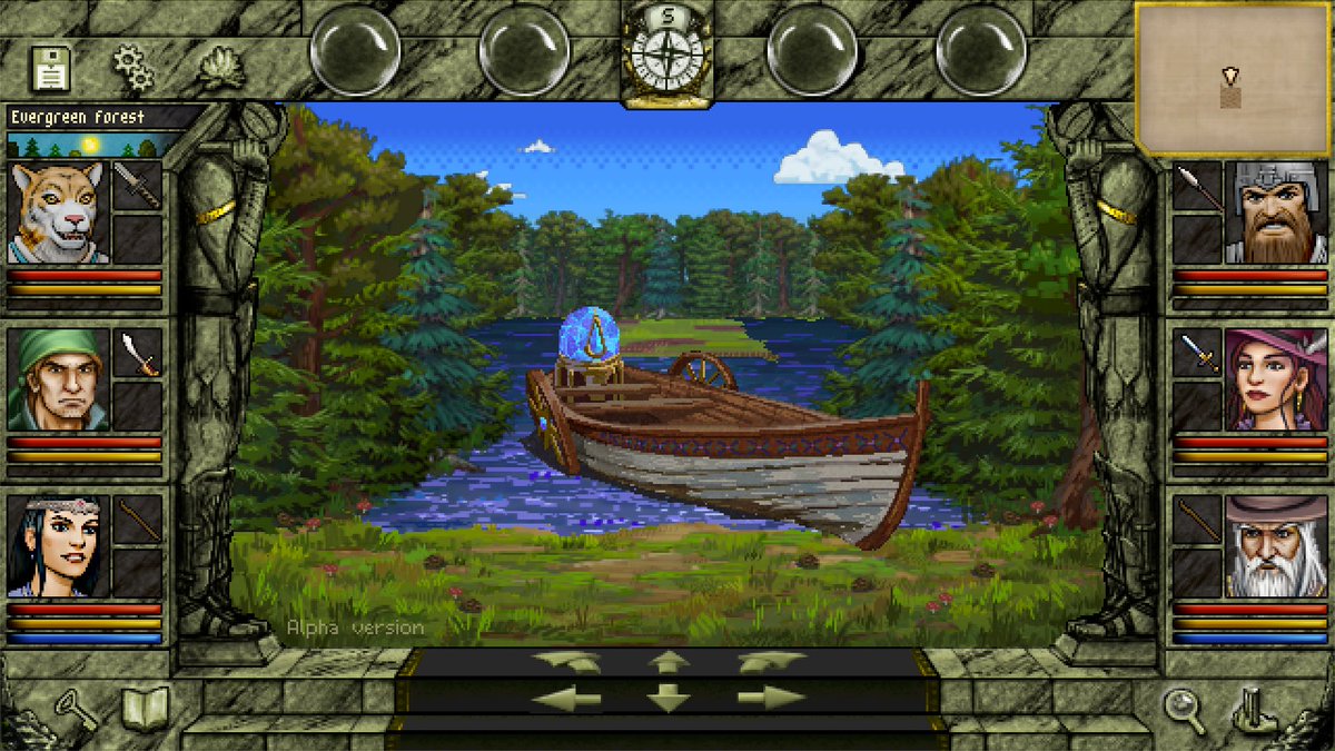 megavisionsoft's tweet image. We will have an important announcement for old-school RPG fans very soon!
Until then, here’s another screenshot from the alpha version, featuring a boat and several new character portraits added over the past few weeks.
You can visit our Patreon page for insider information,…