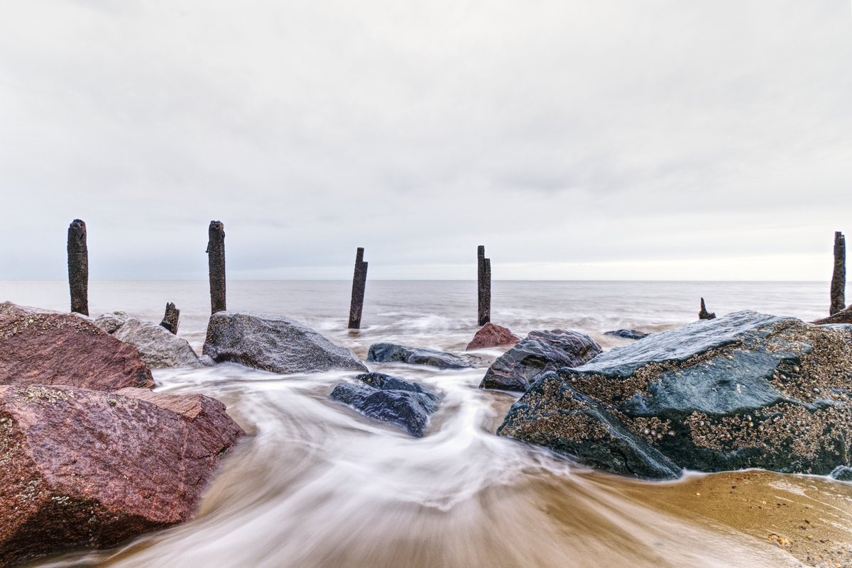Coastal Defence. Down among the rocks dumped on Happisburgh beach as an attempt to slow erosion of the shoreline #fsprintmonday #Sharemondays2025 #fujifilm_xseries