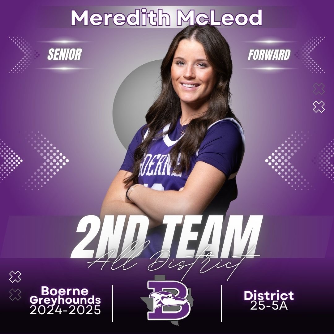 Congratulations to our inside/outside force ⁦<a href="/meredithmccleod/">Meredith McLeod</a>⁩⁩. ⁦<a href="/BoerneISD/">Boerne ISD</a>⁩ ⁦<a href="/Boernehs/">Boerne High School</a>⁩ ⁦<a href="/LeechStan/">Boerne ISD Athletics</a>⁩ #dunkit #defytheodds