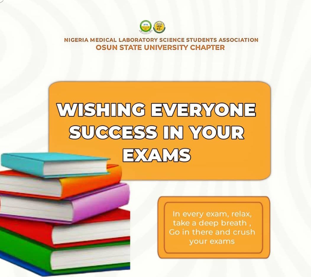 Walk into that exam room like you own it— because you do. Let your hard work speak louder than nerves, and your focus shine brighter than doubt. You’ve prepared, you’ve pushed, now go claim the success you deserve. Goodluck in your exams everyone✨🥂.  

Go conquer it!