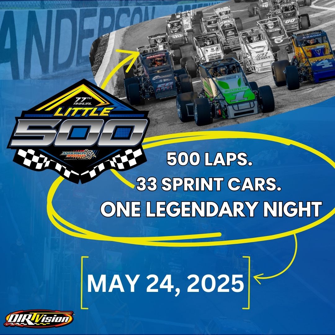 500 Laps.
33 Sprint Cars.
One Legendary Night.

Saturday, May 24 - 77th Annual Little 500 

🎟 &gt;&gt; show.ps/l/45a015f9/

🏎 Current Entry List &gt;&gt; andersonspeedway.com/wp-content/upl…