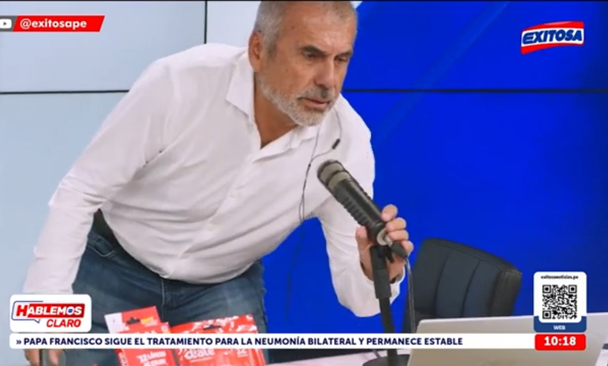 🔴 #TEMBLOR : Nicolás Lúcar entró en pánico por sismo de 5.0 grados cuando estaba al aire.

No te preocupes, camarada. Más tarde te paso huevo.