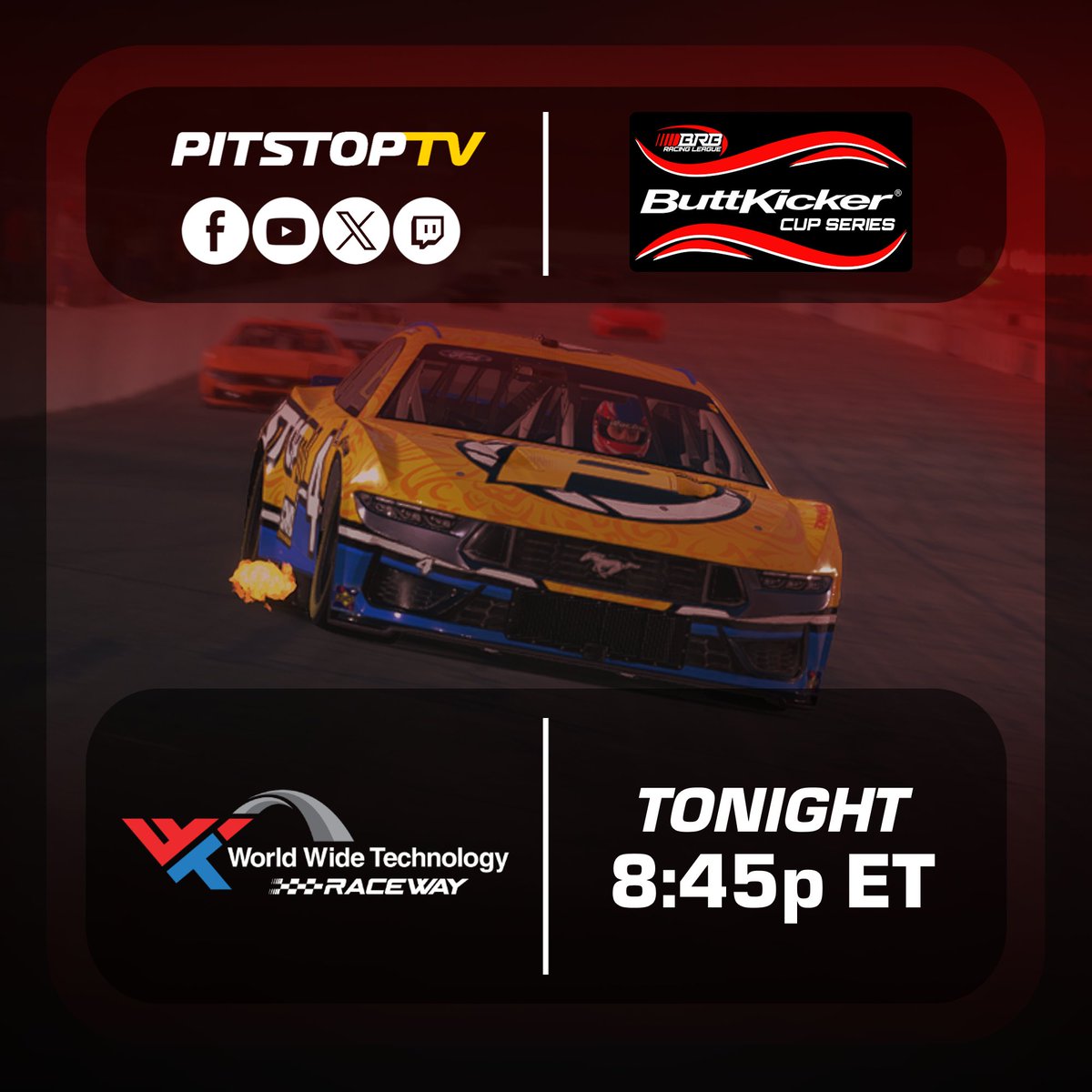TONIGHT: The Chase is finally here for the <a href="/BRBRacingLeague/">BRB Racing Leagues</a>, and the field is wide open headed to Gateway. Who starts the Chase with a much needed win?

📍: World Wide Technology Raceway
⏰: 8:45p ET
📺: youtube.com/watch?v=qtLkD_…

#iRacing | #PitStopTV | #SimRacing | <a href="/wsimcams/">Whiplash Sim Cams</a>