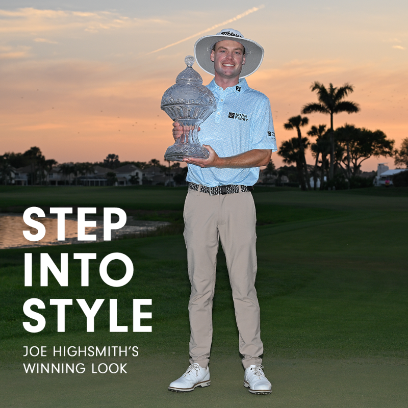 FootJoy's tweet photo. "There’s FootJoy, and then there’s everyone else.”

Whether it's footwear, glove, or apparel, @joehighsmith33, winner of the Cognizant Classic, relies on FJ.

#FeelTheJoy