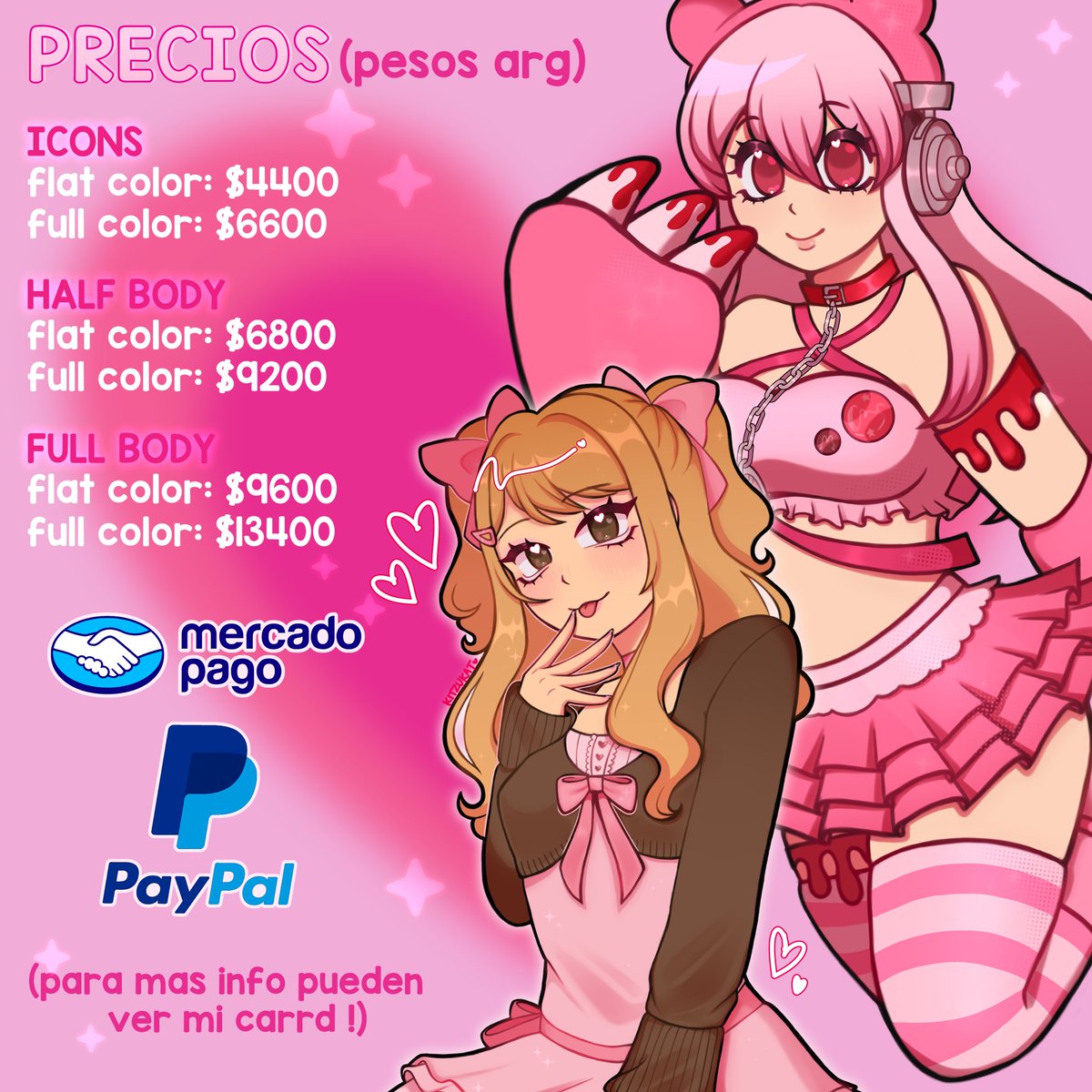 kitzukat's tweet image. COMMS OPEN / COMISIONES ABIERTAS ! ♡
me ayudarian mucho compartiendo !!! (˶ˆᗜˆ˵)
les dejo mis redes sociales por si les interesa :3
linktr.ee/kitzukat