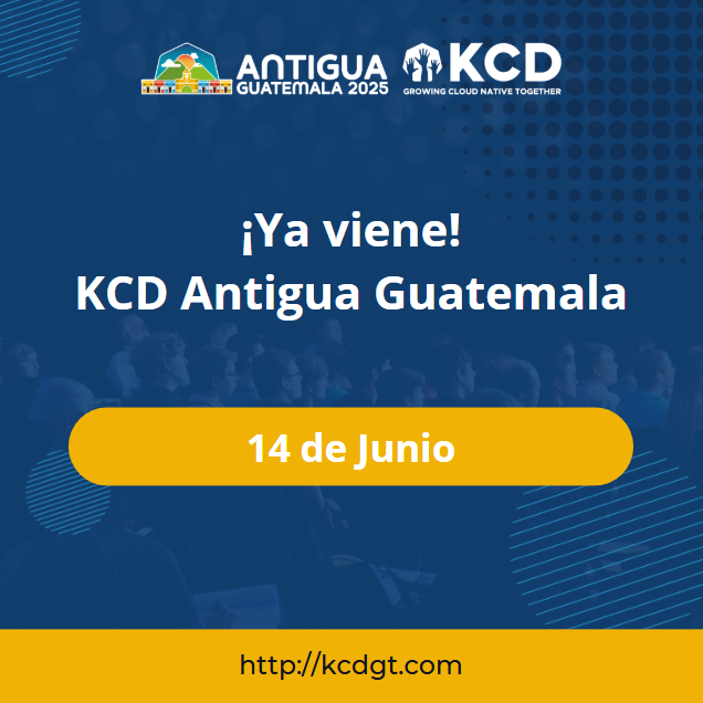 💻No se lo pierdan! Ya se acerca el KCD Antigua Guatemala, se estará llevando a cabo el sábado 14 de junio en el hotel Porta Antigua Guatemala, entrada gratuita. Esten atentos a las próximas semanas donde estamos publicando el registro.