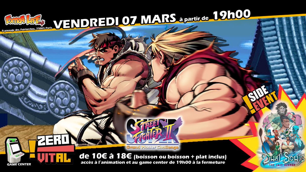 zerovital75's tweet image. 🚨ANNONCE 2X🚨

C’est bientôt le 1er vendredi du mois ?! C’est exact très cher loubard, tu connais l’instru, c’est ranking ce 7 Mars💪🕹️

Et cette fois-ci, un pass 3jours + inscription au facteur X, des freros @HFSplay ,est à remporter par le vainqueur du jour !

On s’y voit 🕹️ !