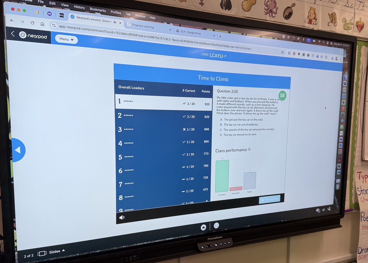 Ms. Humphreys <a href="/HumphriesAPS/">Humphries Elementary</a> (no kidding!) class collecting real time data on the vocab domain as we prep for GMAS with Time to Climb in <a href="/nearpod/">Nearpod</a> #AtlantaPublicSchools <a href="/APSInstructTech/">APS IT Department</a> <a href="/ahrosser/">Aleigha H-Rosser EdD</a> <a href="/apsupdate/">ATL Public Schools</a> <a href="/apsitnatasha/">Dr. Natasha Rachell</a> #APSITInspires